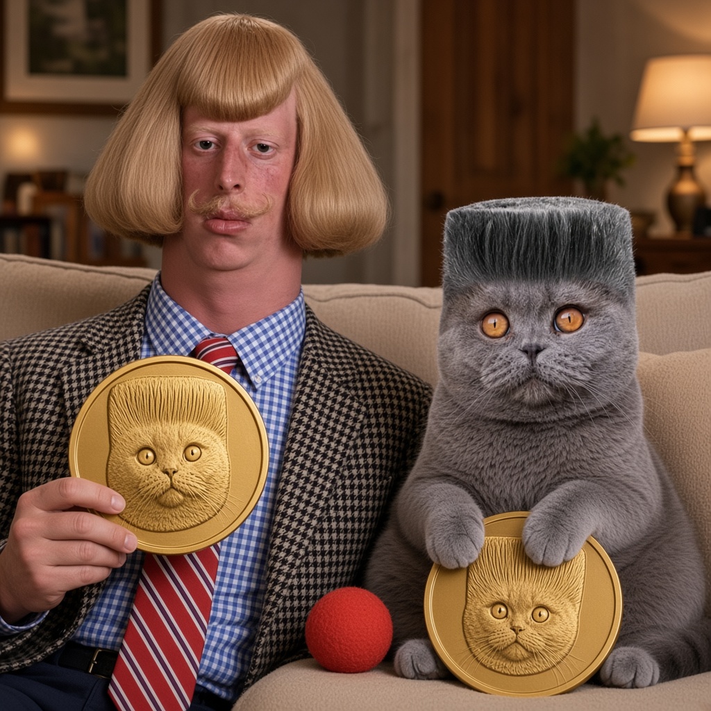 Jean Phil and Folk Valley Cat with gold flattop coins